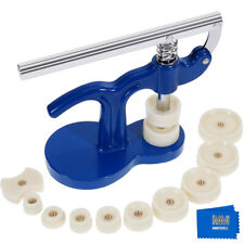 Uhr presse Einpresswerkzeug Uhrendeckelpresse Uhrenwerkzeug + 12 Druckplatten