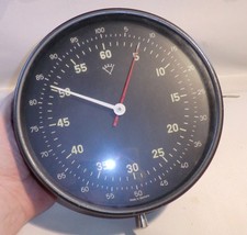 HAUPT vintage LABORUHR 210mm 2 Skalen REFA-PRÜFUNG Wand Stoppuhr Made in Germany