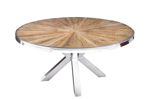 Esstisch rund teak holz - esstisch,