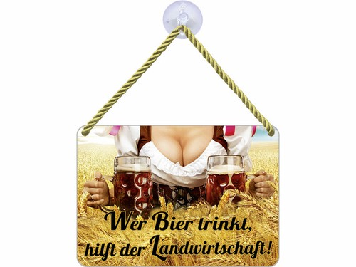 Kulthänger blechschild wer - blechschild,