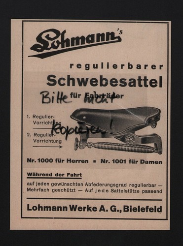 Bielefeld werbung 1934 - werbung,