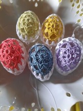 5 Ostereier umhäkelt