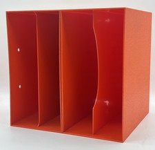 2x Vintage 60er 70er Jahre Dibox Schallplatten Wand Regal Orange