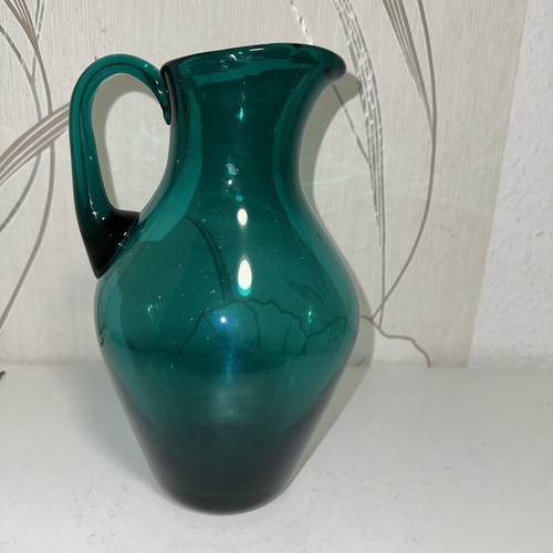 Großer grüner glas krug - großer, krug/