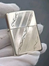 Vintage Zippo Venetian Silver