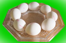 Teller für 8 Eier - Glas - stabil - achteckig - ⌀ 24cm