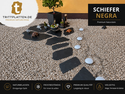 Negra schiefer trittplatten - negra,