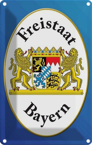 Blechschild 30x20 freistaat - blechschild,