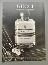 Gucci Pour Homme Une Griffe - Un Parfum retro 1987 Vintage Ad Werbung Reklame