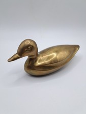 Ente Figur - Messing - Länge 16 cm x Höhe 7 cm - Vogel Figur