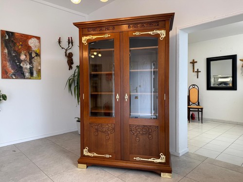 Jugendstil vitrine glasschrank - jugendstil,