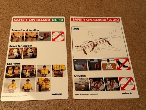 Vintage swissair safety - 2x,