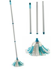 Leifheit Wischmopp Power 3in1 Bodenwischer Schraubgewinde 1,2 m Teleskopstange  