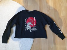 Oversized Cropped Hoodie Mit