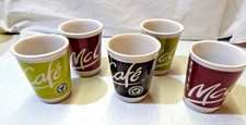 5 x McCafe Sammelbecher McDonalds 2x grün, 2x rot, 1x braun 2008
