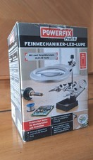 POWERFIX Feinmechaniker Set mit LED Lupe Hilfe 3.Hand Hobby Werkzeug und OVP