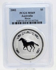 1 oz Silber Lunar 1 Pferd 2002