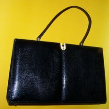 Berma Paris Handtasche black kelly bag made for friday 60er jahre echt antik NOS