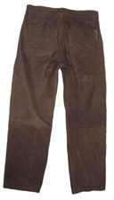 " HARD LEATHER STUFF " LEDERJEANS / Nubuk- Lederhose dkl.- braun ca. W32" /L30"