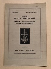 Karl & Faber, Auktionskatalog 1957, Kunst 15- 20. Jahrhundert, Auktion 62