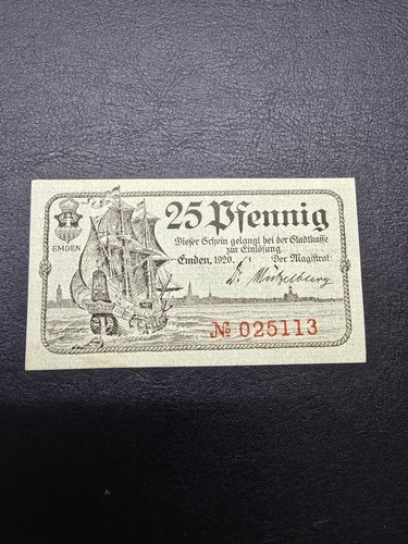 Notgeldschein emden - notgeldschein, 25