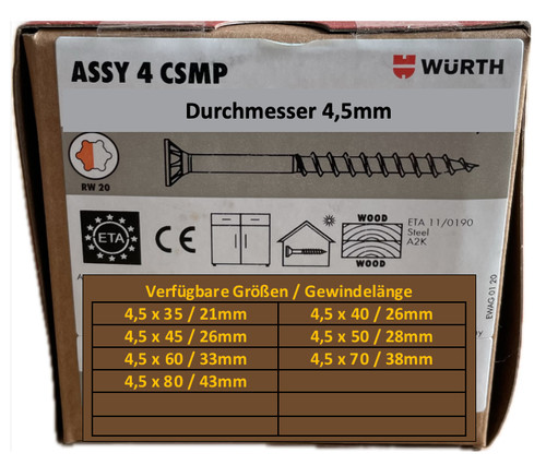 Würth schrauben assy - csmp, 4