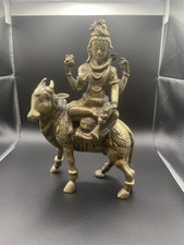 Vintage Brass Shiva Seated on