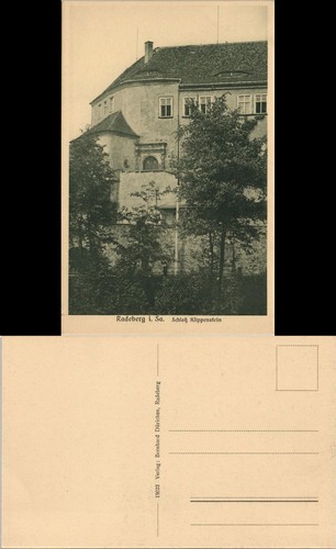 Ansichtskarte radeberg schloß - ansichtskarte,