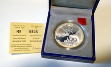 1994 100 Francs 15 Ecus Silber Münze Monnaie de Paris Channel Tunnel Zertifikat