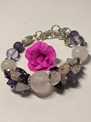 Damen armband aus - damen, rosenquarz