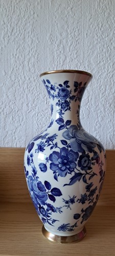 Blumenvase vase blaue rosen - blumenvase,,