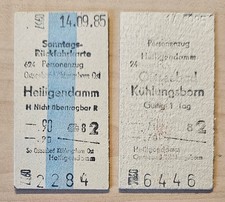 Deutsche Reichsbahn Fahrkarten 1985 Molli Bad Doberan Kühlungsborn