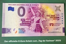 XEAAM 2025-1 Tag der Sachsen Sebnitz im Folder 0 Null Euro Schein nicht verklebt