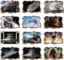140cm STAR WARS STICKER 3D Wandtattoo Wandbild Destroyer Kylo Ren Stormtrooper