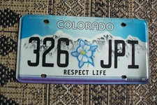 Colorado Nummernschild USA -