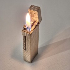 Dunhill Rollagas Lighter Working Briquet Accendino Feuerzeug Tartan pattern