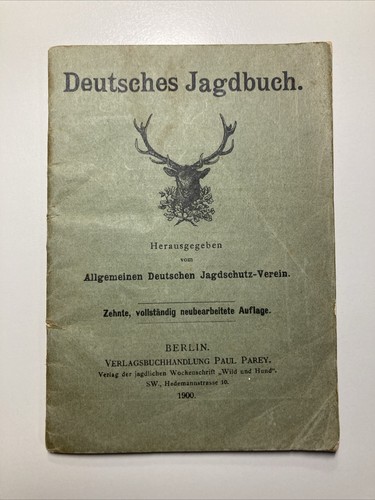1900 deutsches jagdbuch - 1900,