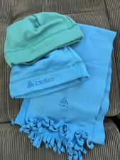 Odlo Sport Fleece 2x Mütze 1 Schal Set Light Neuwertig Unisex Einheitsgröße 
