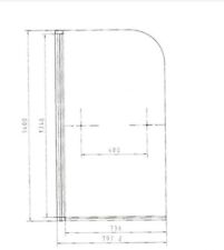 Badewannenaufsatz Duschabtrennung Badewannenfaltwand ESG Glas Faltwand Badewanne