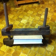 Antike Grosse Buchpresse mit Holzspindeln KLOTZPRESSE Buchbinder antik! MUSEAL