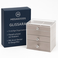 Schmuckbox mit 3 Ebenen aus