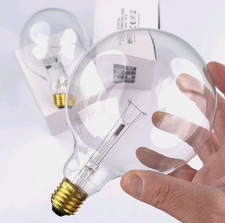2x Globe Glühbirne 60 W Klar G125 E27 ∅125 warmweiß 520L dimmbar GlühfadenLampe