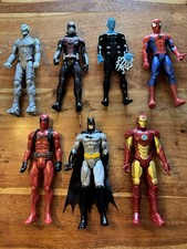 7 x Superhelden -Actionfiguren – Marvel - 30cm Spider-Man, Iron Man, Batman