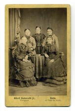 +++ Orig. CDV Studio Portrait Foto Dame Frau Mädchen Mode HEIDE 1890/1900 - 056