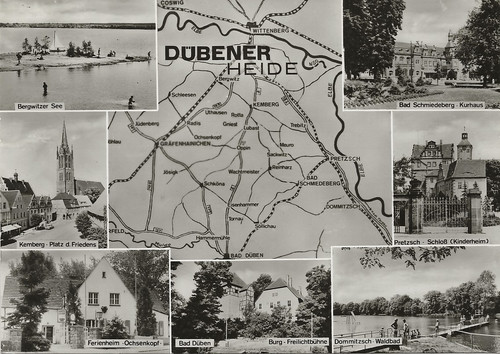 142 landkarte dübener - ak,