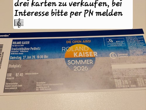 Tickets für konzert von - für,