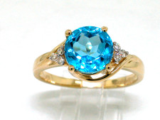Blautopas Ring 585 14Kt