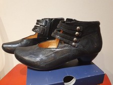 Think! 38 Damen Leder Aida Pumps Ankle Riemchen Booties Schuhe schwarz neuwertig