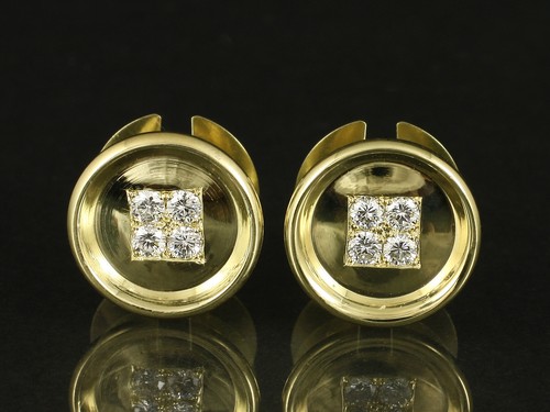 Brillant ohr stecker knopf - brillant, "knopf"