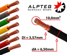 H07V-K 10mm² Leitung  Litze Einzelader Kabel Batterieleitung flexibel ALPTEG